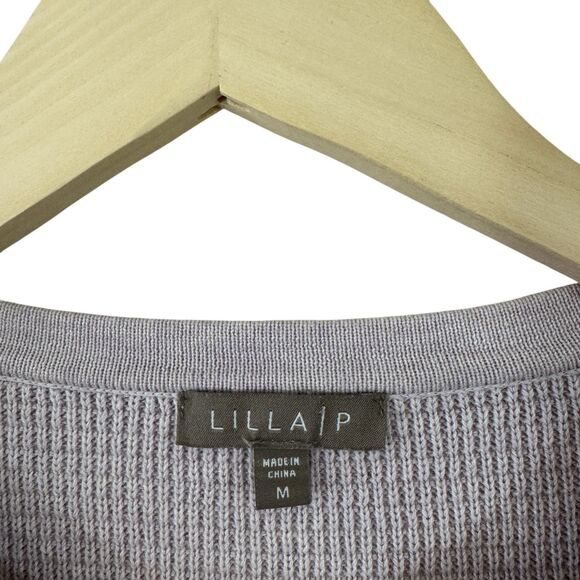 Lilla P Medium Sweater Top Pullover Long Sleeve Pale Purple Cotton Modal Womens - Picture 3 of 12